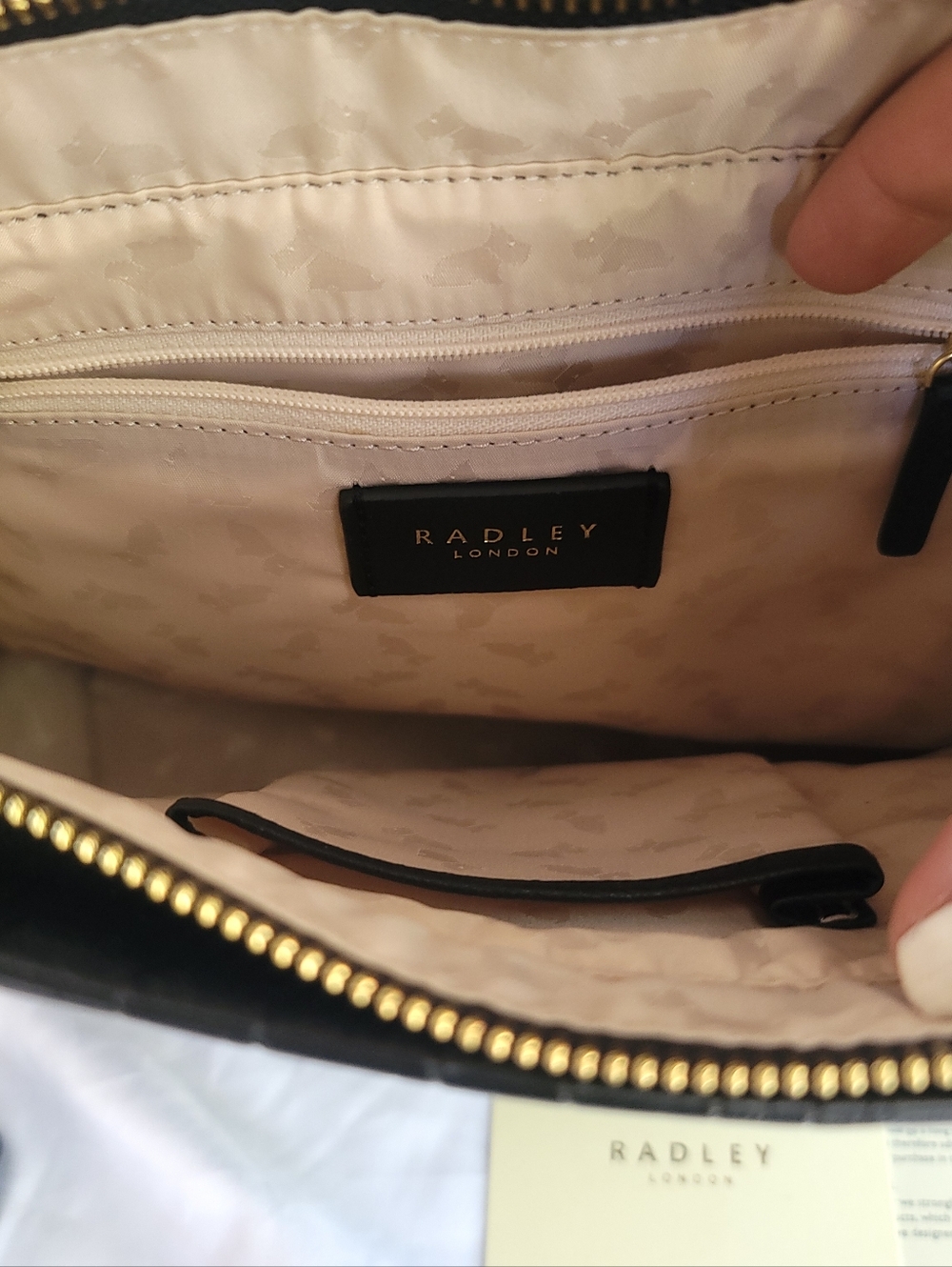 Radley London Black Leather Tote Bag - Picture 5 of 11